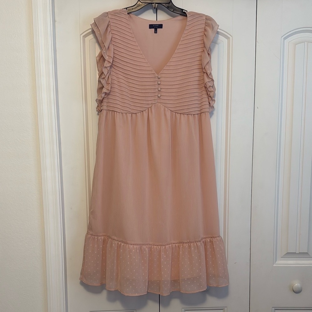 Kaari Blue Blush Pink Dress